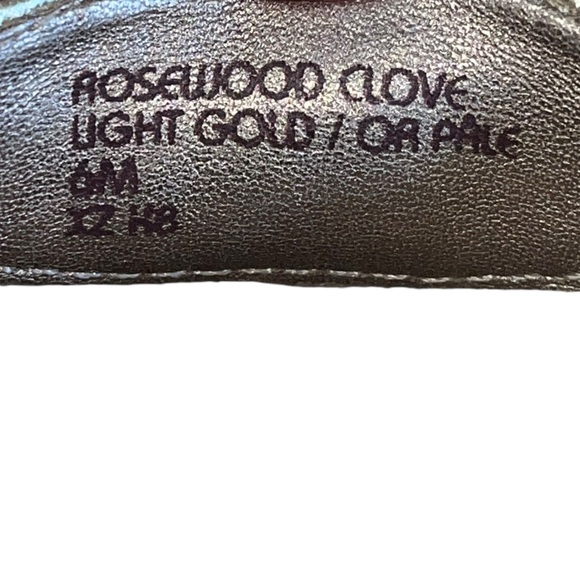 Earth Rosewood Clove Light Gold Leather Sneaker Size 6 M - Picture 5 of 5